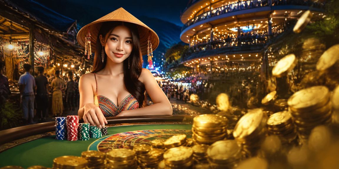 Người dùng đặt cược qua điện thoại tại Sapa với nón lá truyền thống